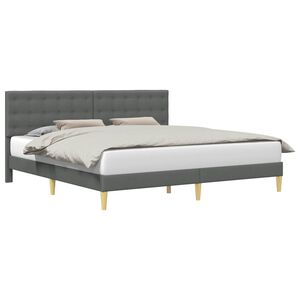 vidaXL Estrutura da Cama Cinzento-Escuro 180 x 200 cm Tecido