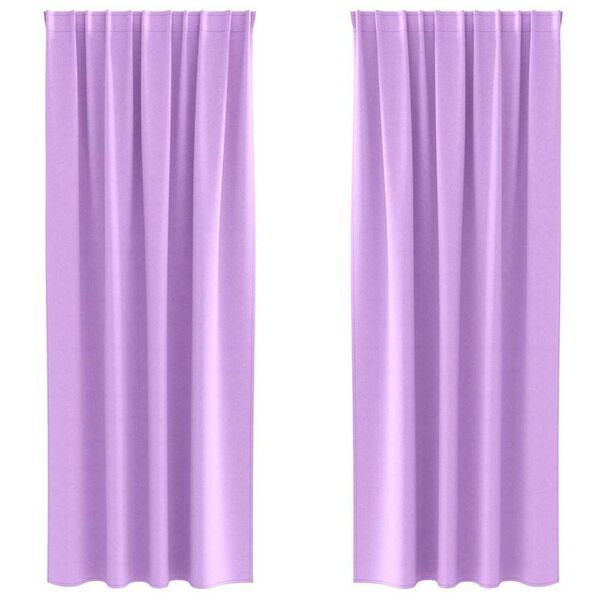 vidaXL Cortinas Blackout com Argolas 2 pcs Roxo 225 x 140 cm Poli&eacute;ster