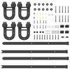 vidaXL Kit de ferragens para porta deslizante 183 cm aço preto