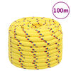 vidaXL Corda de barco 20 mm 100 m polipropileno amarelo