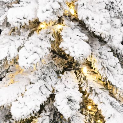 vidaXL Árvore Natal artificial pré-iluminada 130 LEDs e flocos de neve