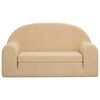 vidaXL Sof&aacute;-cama infantil de 2 lugares pel&uacute;cia cor creme