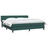 vidaXL Cama com molas colch&otilde;es 200x210 cm veludo verde-escuro