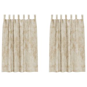 vidaXL Cortinas de Veludo 2 unid. Creme 175 x 140 cm Veludo