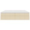 vidaXL Cama com arruma&ccedil;&atilde;o e colch&atilde;o Creme 180 x 200 cm Poli&eacute;ster