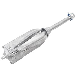 vidaXL &Acirc;ncora dobr&aacute;vel 12 kg ferro fundido galvanizado a quente prata