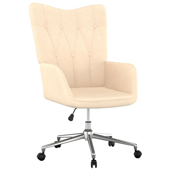 vidaXL Cadeira de descanso tecido cor creme