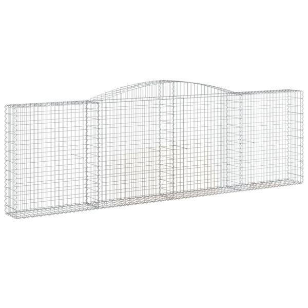 vidaXL Cestos gabião arqueados 15 pcs 400x30x120/140 ferro galvanizado