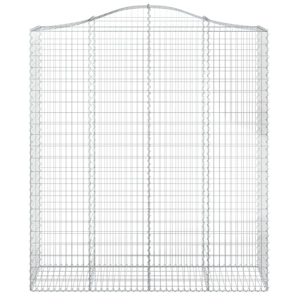 vidaXL Cestos gabi&atilde;o arqueados 18 pcs 200x50x220/240 ferro galvanizado