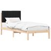 vidaXL Estrutura de Cama com Cabeceira Estofada Preto 75 x 190 cm