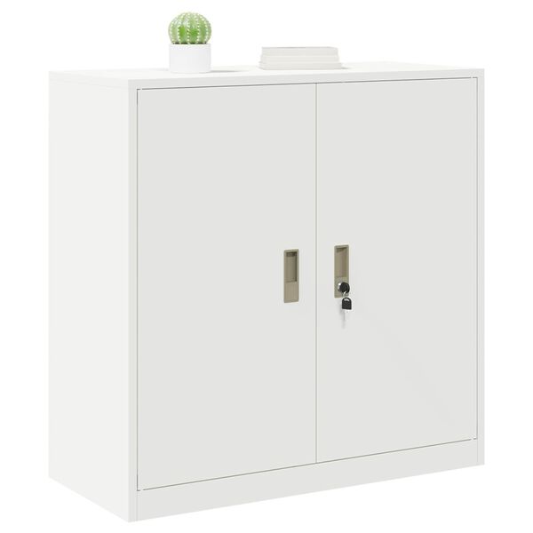 vidaXL Arm&aacute;rio de arruma&ccedil;&atilde;o Branco 90 x 40 x 90 cm A&ccedil;o