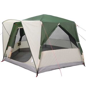 vidaXL Barraca Cabana com telhado Verde e Branco 333 x 317 x 194 cm
