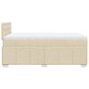 vidaXL Cama boxspring com colch&atilde;o 120x190 cm tecido cor creme