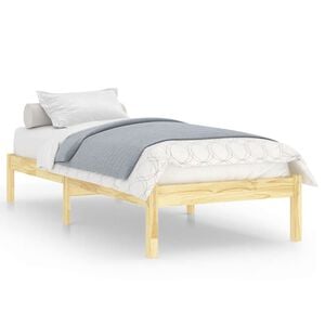 vidaXL Estrutura de cama solteiro 90x190 cm madeira maci&ccedil;a