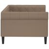 vidaXL Sofá-cama 90x200 cm couro artificial cor cappuccino