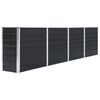 vidaXL Canteiro jardim elevado 320x40x77 cm a&ccedil;o galvanizado antracite