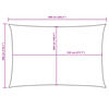 vidaXL Guarda-Sol tecido Oxford retangular 3x6 m creme