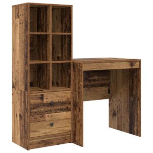 vidaXL Mesa Madeira antiga 115,5 x 50 x 127 cm 2 unid.