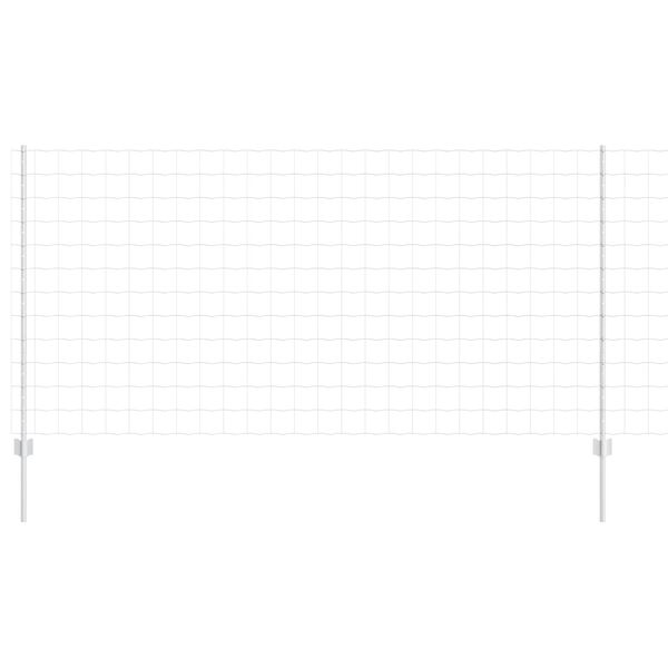 vidaXL Cerca com Poste Prateado 1,2 x 10 m A&ccedil;o