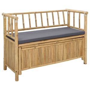 vidaXL Banco de Armazenamento para Jardim 110 x 47 x 80 cm Bambu