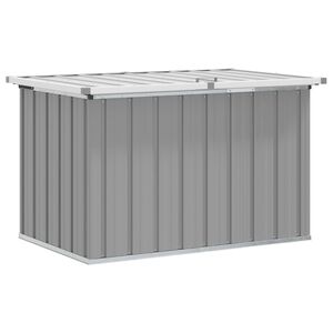vidaXL Caixa de arruma&ccedil;&atilde;o para jardim 109x67x65 cm cinzento