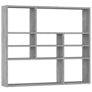 vidaXL Estante 90x16x78 cm derivados de madeira cinzento sonoma