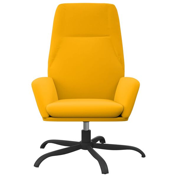vidaXL Cadeira de descanso veludo amarelo mostarda