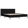vidaXL Estrutura de cama 120x200 cm derivados de madeira/metal preto