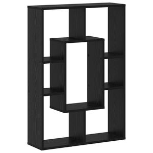 vidaXL Gabinete de Livros 7 n&iacute;veis 63 x 20 x 90 cm Carvalho Preto