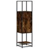 vidaXL Arm&aacute;rio alto 35,5x35x139 cm madeira e metal carvalho fumado