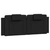 vidaXL Almofad&atilde;o de cabeceira Viana 120 cm couro artificial preto