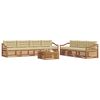 vidaXL Conjunto de Sof&aacute;s para Exterior 8 pcs Natural e Bege
