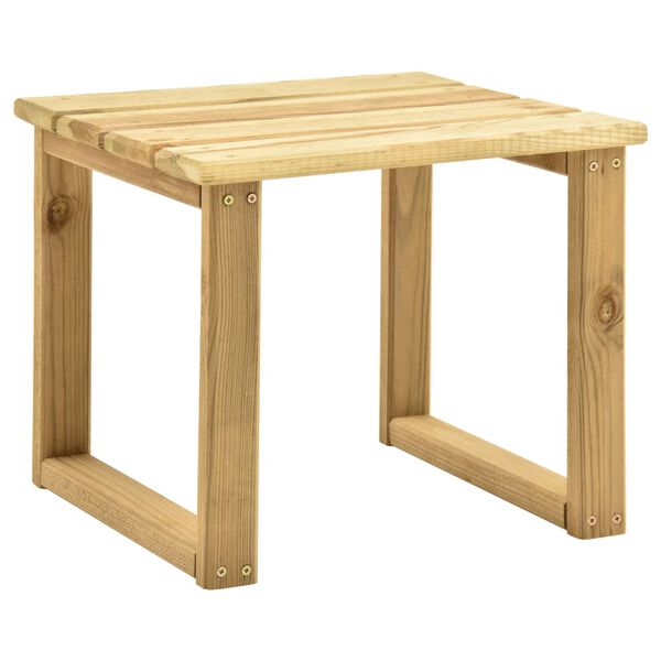 vidaXL Espreguiçadeira de jardim com mesa e almofadão pinho impregnado