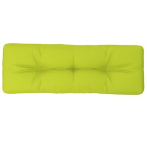 vidaXL Almofad&atilde;o p/ sof&aacute; de paletes 120x40x12cm tecido verde brilhante