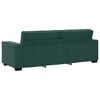 vidaXL Sof&aacute; de 3 lugares 220x78x84 cm veludo verde-escuro