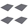 vidaXL Tapetes de porta PVC 4 pcs 90x60 cm cinzento