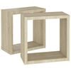 vidaXL Prateleiras de parede em forma de cubo 2 pcs 30x15x30cm sonoma
