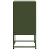 vidaXL Mesa de cabeceira 36x39x78 cm aço verde-azeitona