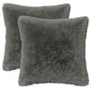 vidaXL Capa almofada 2 pcs HEERLEN Cinzento-claro 30 x 30 cm Fleece PV