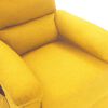 vidaXL Poltrona de massagens tecido amarelo-claro