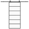 vidaXL Porta deslizante c/ conj. ferragens 90x205cm vidro ESG preto