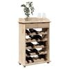 vidaXL Escorredor de Vinho Natural 58 x 28 x 90 cm