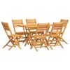 vidaXL Conjunto de jantar para jardim 7 pcs madeira de teca maci&ccedil;a