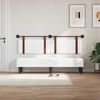 vidaXL Cabeceira Suspensa Liso Branco 170 x 55 x 5 cm PU Antigo