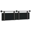 vidaXL Cabeceira Suspensa Preto 190 x 55 x 5 cm PU Antigo