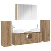 vidaXL Conjunto de M&oacute;veis para Banheiro 6 pcs Carvalho Arttisan