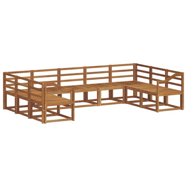 vidaXL Conjunto de Sof&aacute;s para Exterior 9 pcs Natural