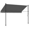 vidaXL Toldo retr&aacute;til 300x150 cm tecido e a&ccedil;o antracite