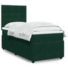 vidaXL Cama com molas/colch&atilde;o 80x200 cm veludo verde-escuro
