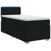 vidaXL Cama box spring com colch&atilde;o Preto 90 x 190 cm Tecido